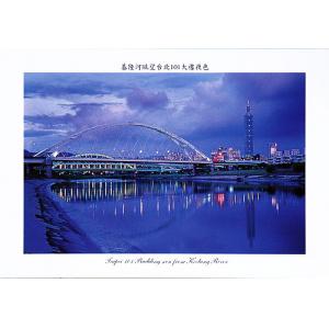 基隆河眺望台北101夜色