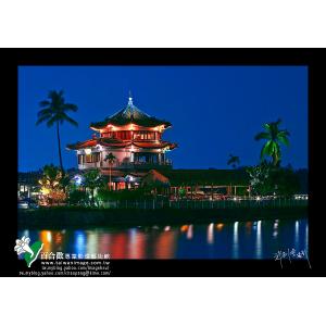 高雄澄清湖得月樓夜景