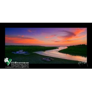 新竹客雅溪口海岸暮色